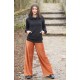 Pantalones largos pana teja