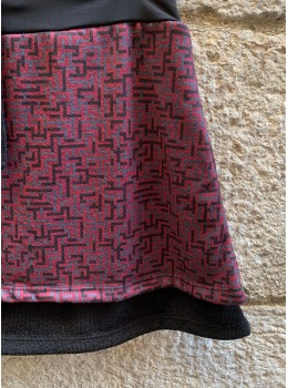 Falda cálida doble abstract gris
