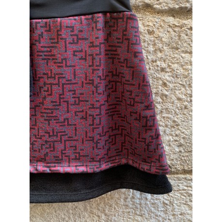 Falda cálida doble abstract gris