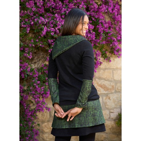 Falda cálida doble print verde oliva