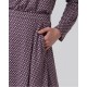 Faldilla print gris burdeus