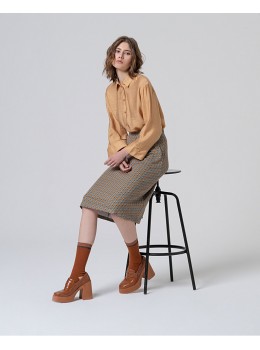 Falda micro azul