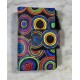 Cartera piel negra círculos