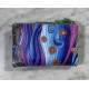 Cartera piel print lila