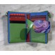 Cartera piel print lila