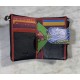 Cartera piel print azul