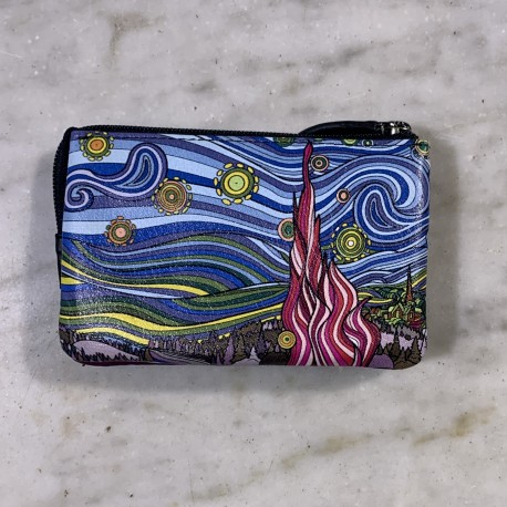 Monedero print azul