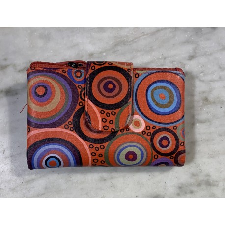 Cartera piel M naranja