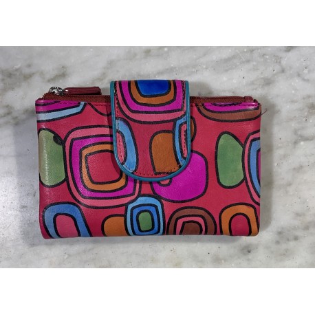 Cartera piel M roja
