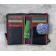 Cartera piel M print azul