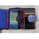 Cartera piel M print azul