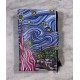 Cartera piel M print azul