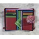 Cartera piel M print rojo