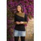 Jersey calido cuello asimetrico mostaza