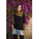Jersey calido cuello asimetrico mostaza