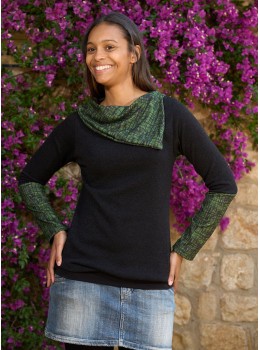 Jersei càlid coll asimètric verd