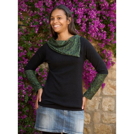Jersei càlid coll asimètric verd