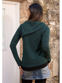 Jersei càlid coll asimètric verd