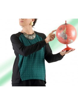 Jersey amplio print verde