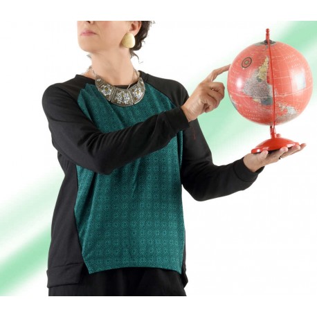 Jersey amplio print verde