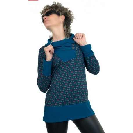 Jersey botones azul