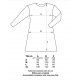 Vestido cálido cuello asimétrico combi verde