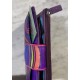 Cartera piel lila ondas