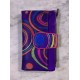 Cartera piel lila ondas