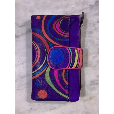 Cartera pell lila ones