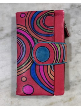 Cartera pell vermella ones