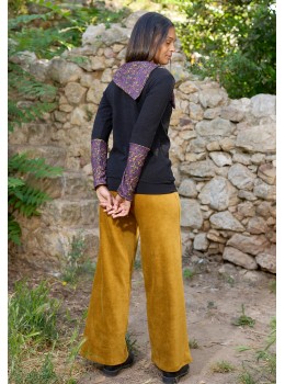 Pantalones 3/4 pana mostaza