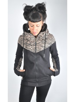 Chaqueta nur zebra crudo