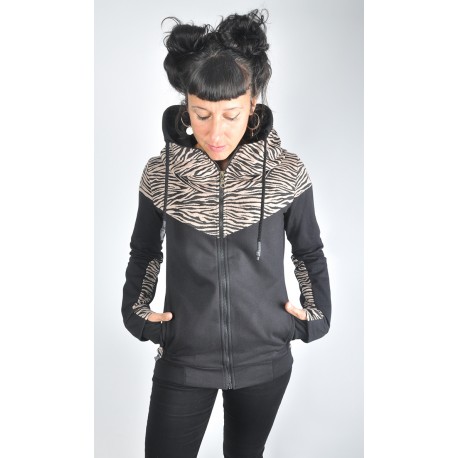Chaqueta nur zebra crudo