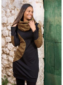 Coll doble abstract groc