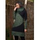 Coll doble abstract verd