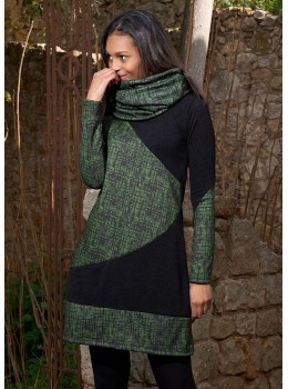 Coll doble abstract verd
