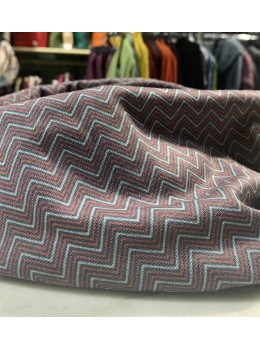 Cuello doble espiga burdeos