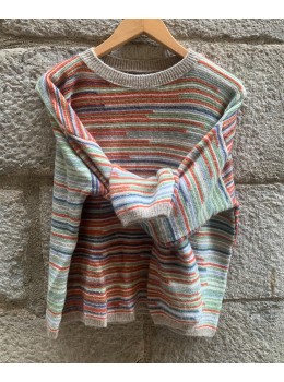 Jersey rayas crudo naranja