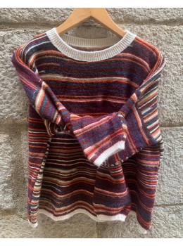 Jersey rayas burdeos