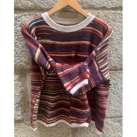 Jersey rayas burdeos