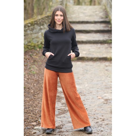 Pantalones 3/4 pana teja