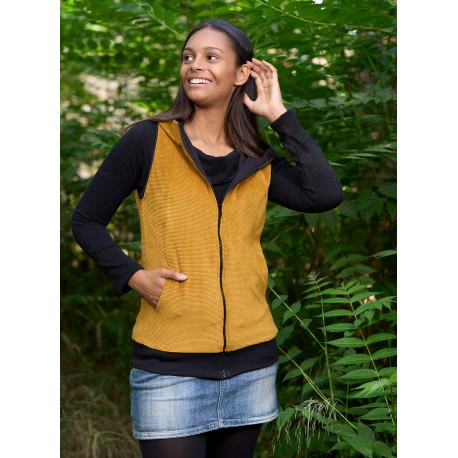 Chaleco pana mostaza