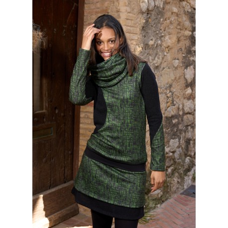 Jersey cálido abstract verde