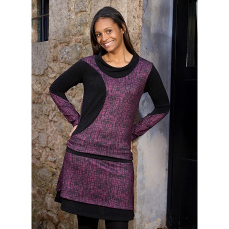 Jersey cálido abstract lila