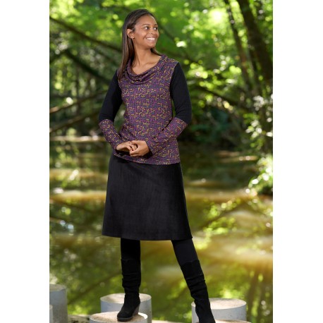 Falda 3/4 pana negra