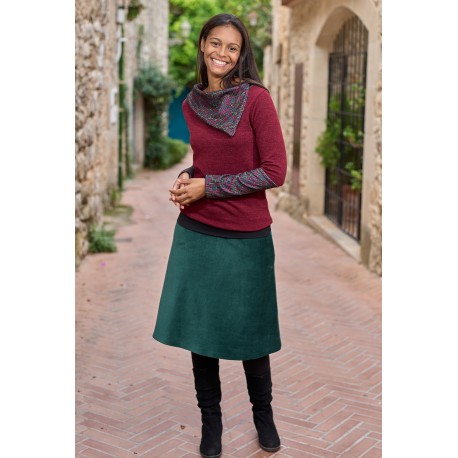 Falda 3/4 pana verde