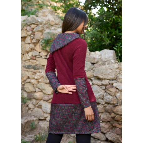 Vestit càlid grana coll asimètric