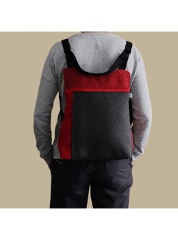 Bolso mochila gina texturas roja