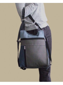 Bolso motxilla gina textures blava