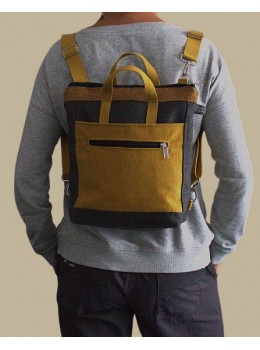 Bolso mochila mao mostaza